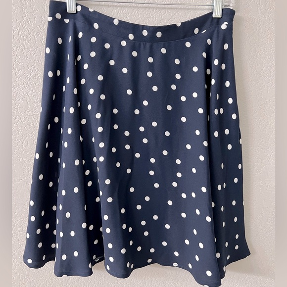 Jupe J.Crew Pois Bleus Taille 4 - Genou, 100% Coton - Occasion En Excellent état